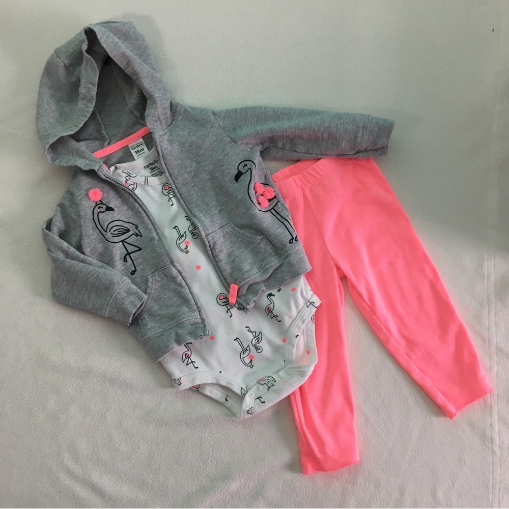🦩 Carter’s 3-piece Flamingo Set 🦩